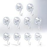 HERKINDNESS 10 Stück Saugnapf Haken, Wiederverwendbare Saugnäpfe mit...