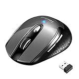 LeadsaiL Leise Kabellose Maus 2,4 GHz 1600 DPI Optical Tracking, 6 Tasten...