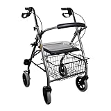 Drive Medical Rollator GIGO aus Aluminium I Reiserollator klappbar, inkl....