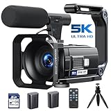 CAMWORLD Videokamera 5K 56MP Camcorder Vlogging Kamera für YouTube, WiFi...