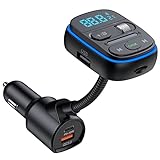 FM Transmitter Auto Bluetooth, HIDOU Wireless Bluetooth 5.0 Autoradio...