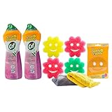 Scrub Daddy Reinigungszubehör-Set – Cif Floral Bundle – enthält Scrub...