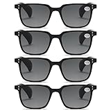 B&Q Lesebrille für Damen und Herren, mit integrierter Lesebrille,...