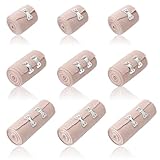 9 Stück Premium Elastische Bandage, Elastische Light Binde Bandage mit 2...