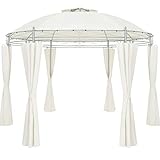 Casaria® Pavillon Toscana Ø350cm Metall Wasserabweisend UV-Schutz 50+...