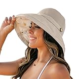 Damen-Mesh-Sonnenhüte mit breiter Krempe, Sommer, Strand, Fischerhut, für...