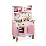 Janod - Candy Chic Big Wooden Cooker for Children - Equipped with Fridge...