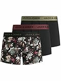 JACK & JONES Herren , Trunks , Jacflower Micro Fibre Pack of 3 Boxershorts,...