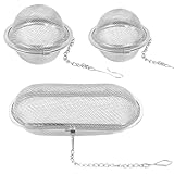 TPTGIAR 3 Stück Gewürzei, Edelstahl Gewürzsieb zum Mitkochen, Teeei für...