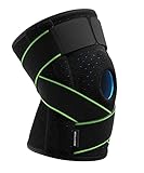 Kniebandage mit seitlichen Stabilisatoren und Gel-Pads für Kniescheibe
