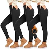 ACTINPUT Thermo Leggings Damen Gefüttert Leggings mit Innenfleece...