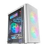 Mars Gaming MC300W Weiß, MicroATX PC Gehäuse, Gehärtetes Glas, Mesh...