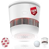 SECAIR Mini Rauchmelder 10 Jahre Batterie, Brandmelder,Feuermelder...