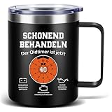 TUZELIYA Thermobecher 350ml 40 Geburtstag Geschenk Männer, Schonend...