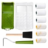 YiBaiBrush 5 cm (2 Zoll) Farbroller Set Mit Farbwanne, Farbroller Set Klein...