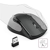 Hama Maus kabellos für Linkshänder ergonomisch (Linkshänder-Maus ohne...