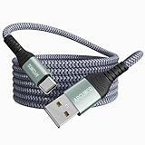 USB C Kabel 3M 3.1A Schnellladung Type C Ladekabel Nylon geflochtenes USB A...