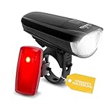 DANSI LED Fahrradlicht Set mit 30/15 Lux - Batteriebetriebene...