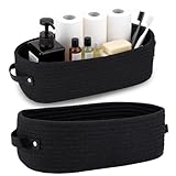 TIANLIN 2 Stück Aufbewahrungskorb Geflochten aus Baumwollseil, Größe...