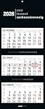 Alpha Edition - 3-Monatskalender Black 2026 - Büro-Kalender 33x20 cm...