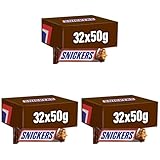 Snickers Schokoriegel Großpackung | Erdnüsse, Karamell | Fußball Snack |...