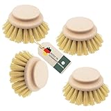 4er Set Ersatzkopf, Made in Germany, Wechselkopf aus Naturborsten Fibre...