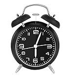 iwobi Doppelglockenwecker mit Nachtlicht, Lauter Alarm, Wecker Analog mit 4...