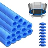 16x Trampolin Schaumstoff Rohre Polster 92cm - Stangenschutz für 8 Stangen...