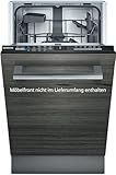 Siemens SR61IX05KE iQ100 Vollintegrierter Geschirrspüler, 78 kWh, 9 MGD,...