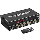 HDMI 2.1 Switch, 8K @ 60Hz 4K @ 120Hz HDMI Switcher Splitter 3 In 1 Out,...
