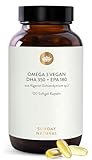 SUNDAY NATURAL® Omega 3 Vegan Forte - 120 Softgel Kapseln - 2.000 mg...