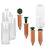 Pflanzenbewässerung | Tonkegel inklusive Adapter und PET Flaschen | 750 ml...