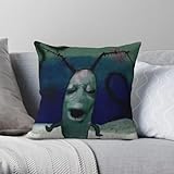 Cursed Plankton Ugly Quadratischer Kissenbezug, Polyester-Leinen, Samt,...