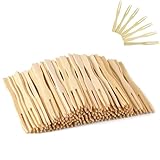 Yeenano Obstgabel,200pcs Bambus Obst Gabeln,Gabeln Party Gabelns Mini Obst...