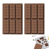 Schokoladenform Silikon, 2 Stücke，6 Mulden Chocolate Bar Silicone Mould,...