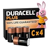 Duracell Plus C Batterien, LR14, 4 Stück, Duracell Batterien C für...
