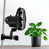 KLGFI Grow Ventilator Oszillierend, 20 W Clip Ventilator Klemmbar, Ideal...