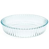 ropto Tiefe Kuchenform aus Glas zum Backen, 25,4 cm große Glas-Backform,...