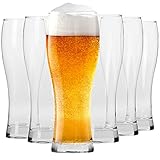 Krosno Hoch Weizengläser Biergläser 0,5 liter | Set von 6 | 500 ML |...