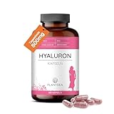PlantDEA 180 Hyaluron Kapseln – 180 Tage Vorrat – Hochdosiert,...