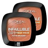 L'Oréal Paris Infaillible 24H Fresh Wear Matte Bronze Puder, Farbe 350,...