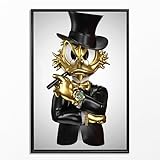 Wandbild PREMIUM, Luxus Leinwand Bild Mit Rahmen, BAD GUY - Gold Scrooge...