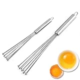 2 Stück 304 Edelstahl Kugelbesen Schneebesen-Set zum Mischen, Kochen,...