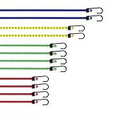 PRETEX 12er-Set Spanngummi mit Haken in 4 Längen - hochbelastbare...