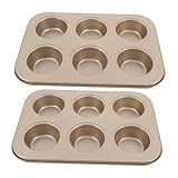 FONDOTIN 2stücke Muffin Backform Mit Fächern Antihaftbeschichtete...