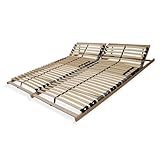 Sleepneo Lattenrost 160x200, Kopfteil verstellbar, Ergonomischer 7 Zonen...