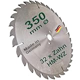 HM-Sägeblatt 350 x 30 mm WZ Kreissägeblatt 34 x Wechsel-Zahn HW...