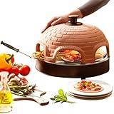 Emerio Pizzaofen PIZZARETTE das Original handgemachte Terracotta Tonhaube...