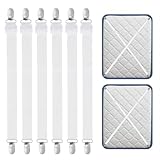 Carehabi Bettlakenklammern, 55–250 cm verstellbare Bettlakenspanner 6...