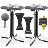 KESSER® Gastro Stehtisch klappbar Bistrotisch 2er Set | Pulverbeschichtete...